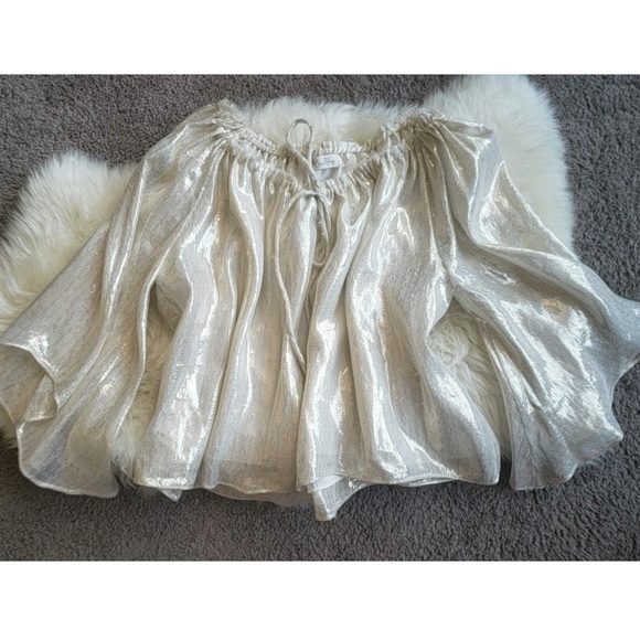 SOLD LoveShackFancy Metallic Off the Shoulder Top - Picture 7 of 7